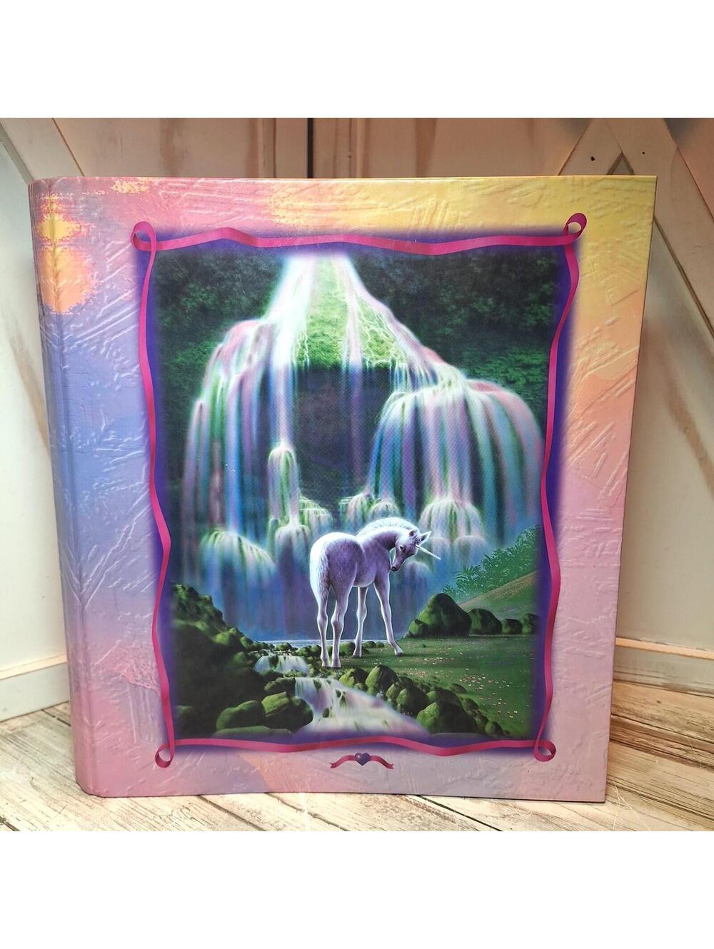 Stuart Hall Unicorn Mystic Places 3 Prong Curveback Hardback Binder 1.5" Thick